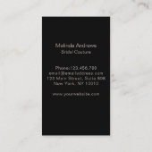 Elegant Monogramm Silber Rost Visitenkarte Visitekaartje (Achterkant)