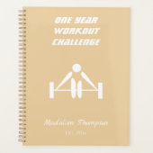 Elegant monogrammatisch werkuitgewicht, meisje-bei planner (Voorkant)