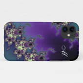 Elegant Monogramme Fractal Art voor iPhone 4 Case (Achterkant (horizontaal))