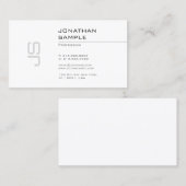 Elegant monogramme Simple Design Modern Trendy Visitekaartje (Voorkant / Achterkant)