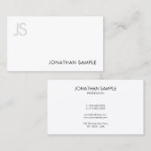 Elegant monogramme stijlvol design modern visitekaartje (Voorkant / Achterkant)