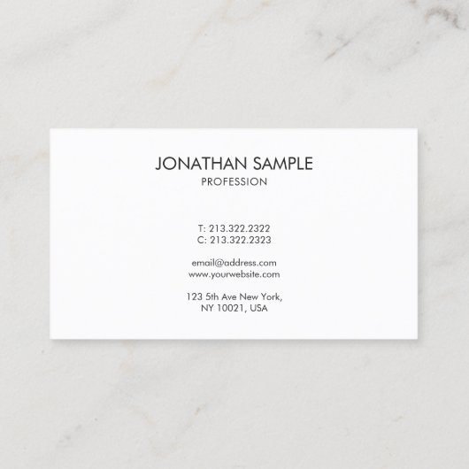 Elegant monogramme stijlvol design modern visitekaartje (Achterkant)