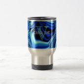 Elegant Monogrammed Blue Chrome Pattern Reisbeker (Center)