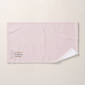 Elegant Monogrammed Blush Roze Bad Handdoek (Handdoek)