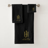 Elegant Monogrammed Blush Roze Bad Handdoek (Insitu)