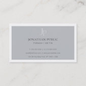Elegant Monogrammed Chic Plain Modern Luxury Visitekaartje (Achterkant)