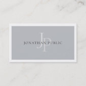 Elegant Monogrammed Chic Plain Modern Luxury Visitekaartje (Voorkant)