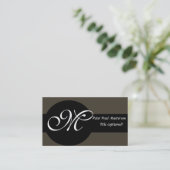 Elegant Monogrammed Classy Visitekaartje (Staand voorkant)