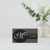 Elegant Monogrammed Classy Visitekaartje (Staand voorkant)