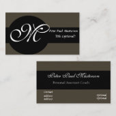 Elegant Monogrammed Classy Visitekaartje (Voorkant / Achterkant)