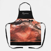 Elegant Monogrammed Coral Red Schort (Voorkant)