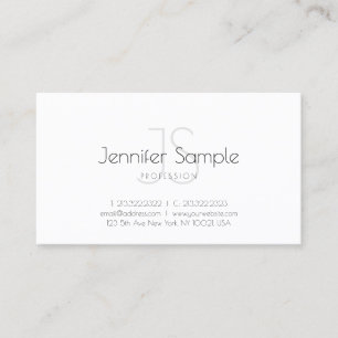 Elegant Monogrammed Design Elite Clean Plain Luxe Visitekaartje