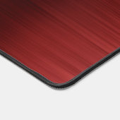 Elegant Monogrammed Faux Red Brushed Metallic Bureaumat (Hoek)