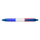 Elegant Monogrammed Franse vlag Zwarte Inkt Pen (Achterkant)