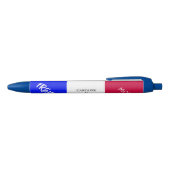 Elegant Monogrammed Franse vlag Zwarte Inkt Pen (Bovenkant)