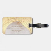 Elegant monogrammed Gold geborsteld metallisch aan Bagagelabel (Achterkant horizontaal)