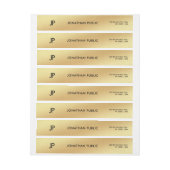 Elegant Monogrammed Gold Modern Glam Plain (Vel)