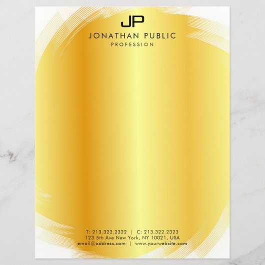 Elegant Monogrammed Gold Sjabloon Modern (Voorkant)