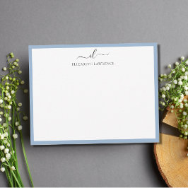 Elegant Monogrammed Handgeschreven de Kaart van de Notitiekaartje