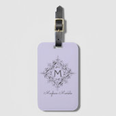 Elegant Monogrammed klassiek pastel Bagagelabel (Voorkant (verticaal))
