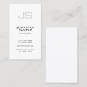 Elegant Monogrammed Minimalistic Modern Plain Visitekaartje (Voorkant / Achterkant)