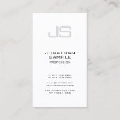 Elegant Monogrammed Minimalistic Modern Plain Visitekaartje (Voorkant)