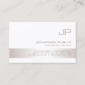 Elegant Monogrammed Modern Plain Trendy Luxury Visitekaartje (Achterkant)