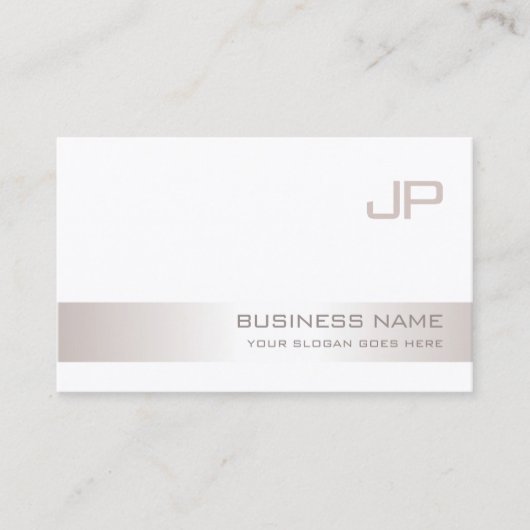 Elegant Monogrammed Modern Plain Trendy Luxury Visitekaartje (Voorkant)