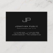 Elegant Monogrammed Modern Trendy Minimalist Plain Visitekaartje (Voorkant)