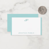 Elegant Monogrammed Moderne Eenvoudige Sjabloon (Voorkant / Achterkant in situ)