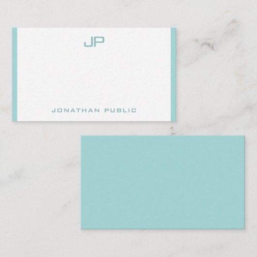 Elegant Monogrammed Moderne Eenvoudige Sjabloon (Voorkant / Achterkant)