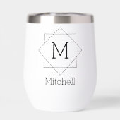 Elegant Monogrammed Name Personalized (Achterkant)