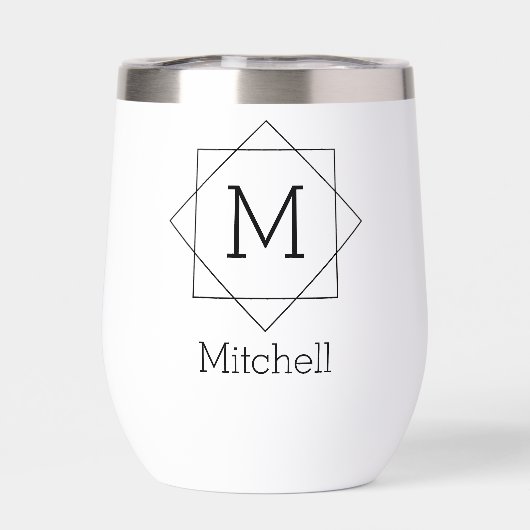 Elegant Monogrammed Name Personalized (Achterkant)