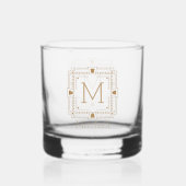 Elegant Monogrammed Name Personalized Whisky Glas (Voorkant)
