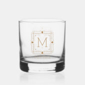 Elegant Monogrammed Name Personalized Whisky Glas (Achterkant)