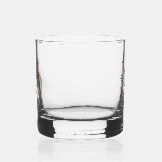Elegant Monogrammed Name Personalized Whisky Glas (Rechts)