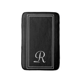 Elegant Monogrammed Personalized Bathroom Mat