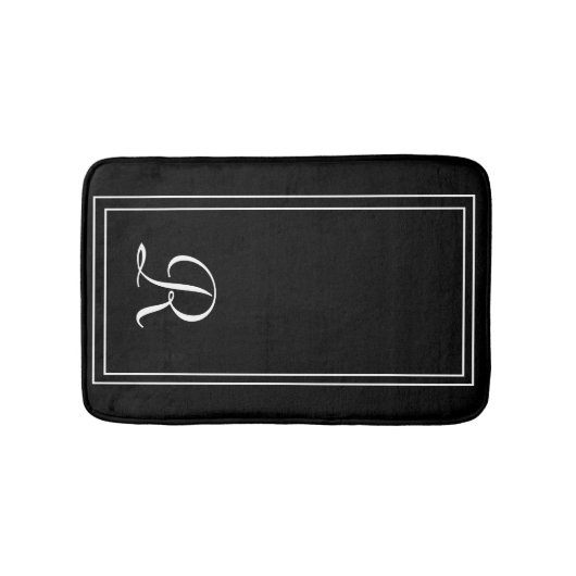 Elegant Monogrammed Personalized Bathroom Mat (Voorkant)
