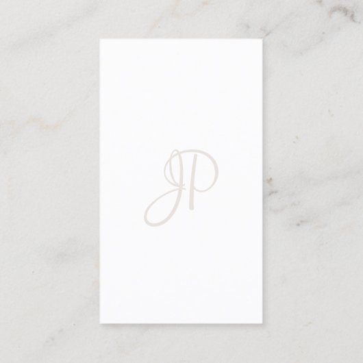 Elegant monogrammed Personalized Modern Design Visitekaartje (Achterkant)