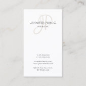 Elegant monogrammed Personalized Modern Design Visitekaartje (Voorkant)