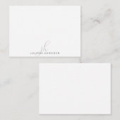 Elegant Monogrammed Personalized Notitiekaartje (Voorkant / Achterkant)