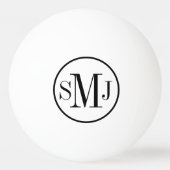 Elegant Monogrammed Pingpongbal (Voorkant)