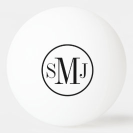 Elegant Monogrammed Pingpongbal