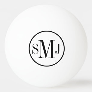 Elegant Monogrammed Pingpongbal