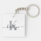 Elegant Monogrammed Sleutelhanger (Achterkant)