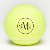 Elegant Monogrammed Tennisballen (Voorkant)