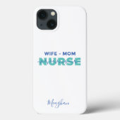 Elegant Monogrammed Wife Mam Nurse Case-Mate iPhone Case (Achterkant)
