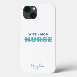 Elegant Monogrammed Wife Mam Nurse Case-Mate iPhone Case