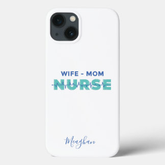Elegant Monogrammed Wife Mam Nurse Case-Mate iPhone Case