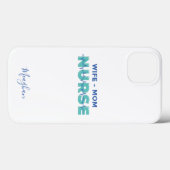 Elegant Monogrammed Wife Mam Nurse Case-Mate iPhone Case (Achterkant (horizontaal))